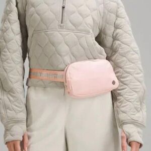 NWT Women Lululemon Everywhere Belt Bag 1L Pink Mist/Silver/White Opal One Size